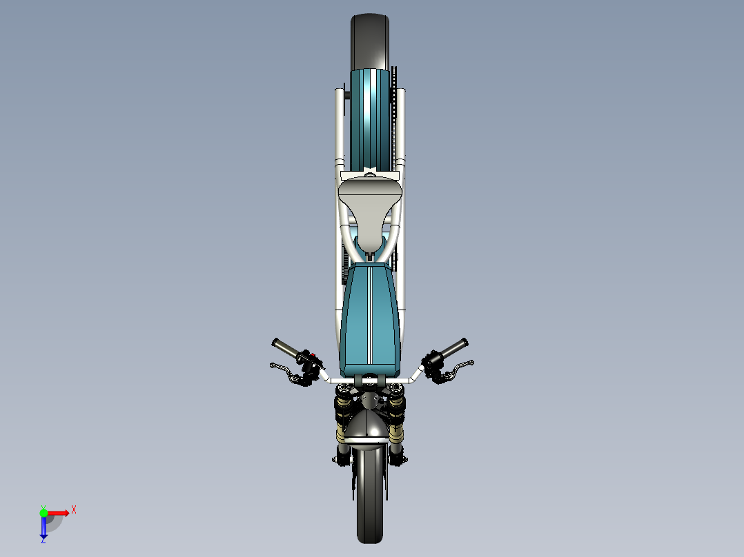 TorqueFreak 电动摩托车--stp俯视图