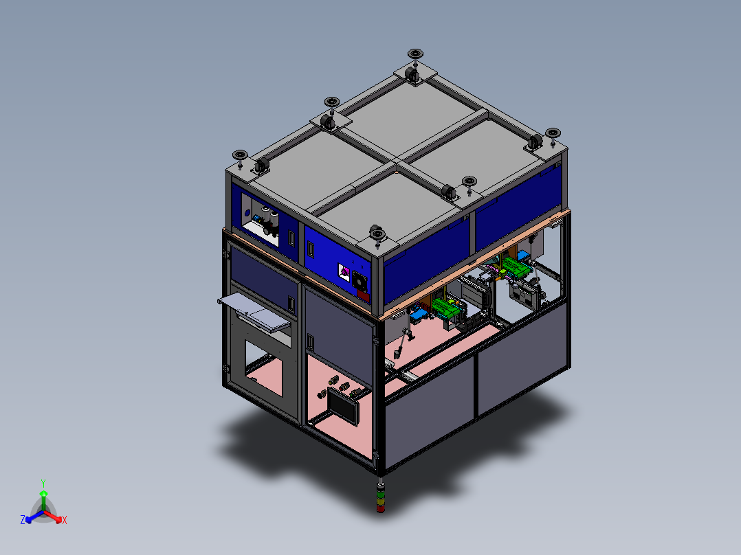 双工位漏液测试机sw18正等轴测图