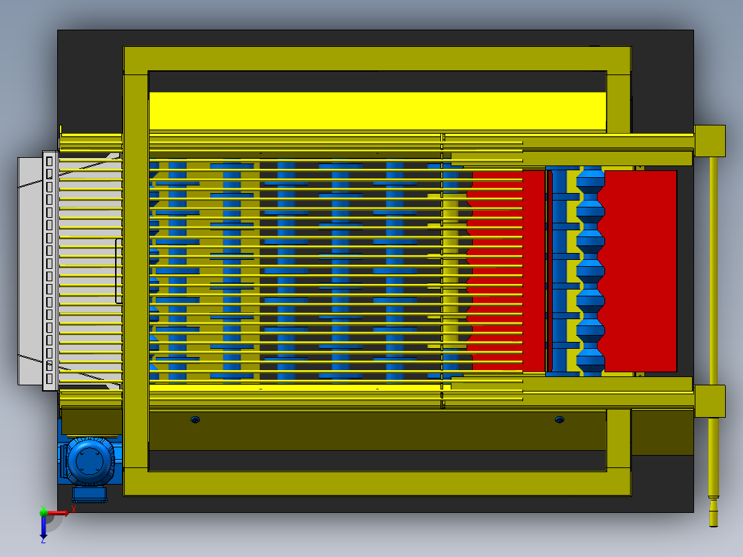 水果大小自动筛选设备sw17俯视图