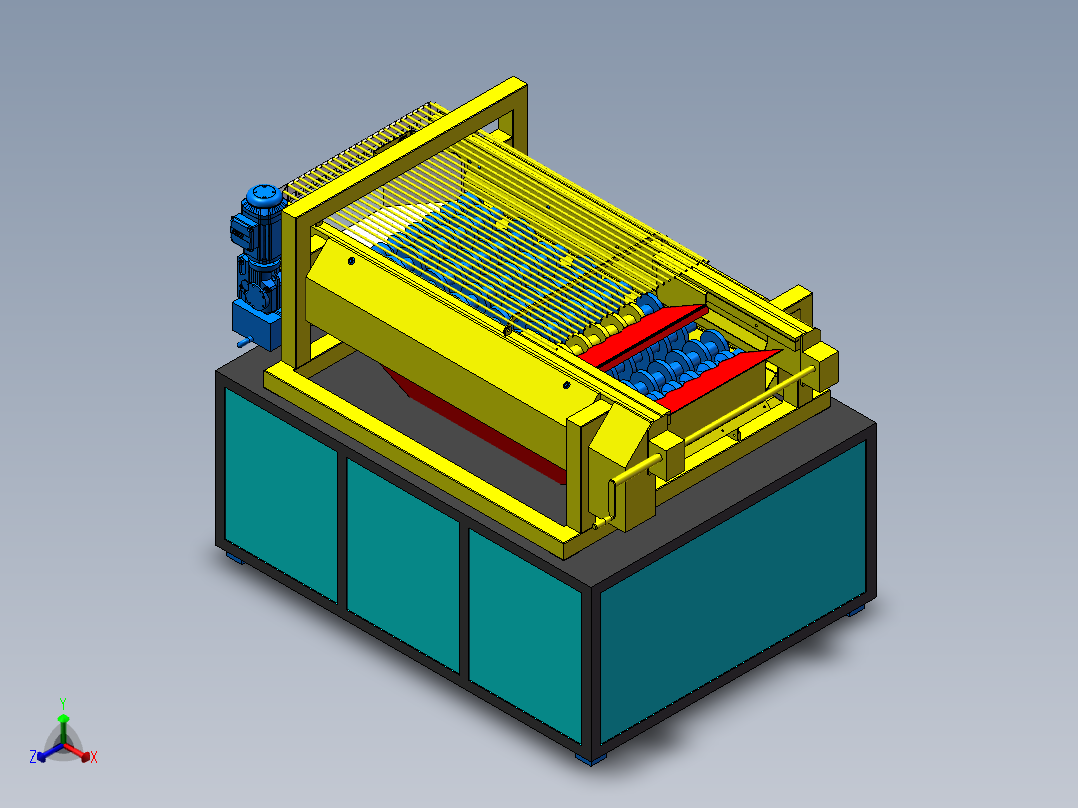 水果大小自动筛选设备sw17正等轴测图