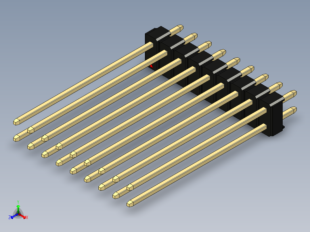 彩色公头100mil（2.54mm）系列-DS1021_black_2x09p_100mil_Type43_rev1.0