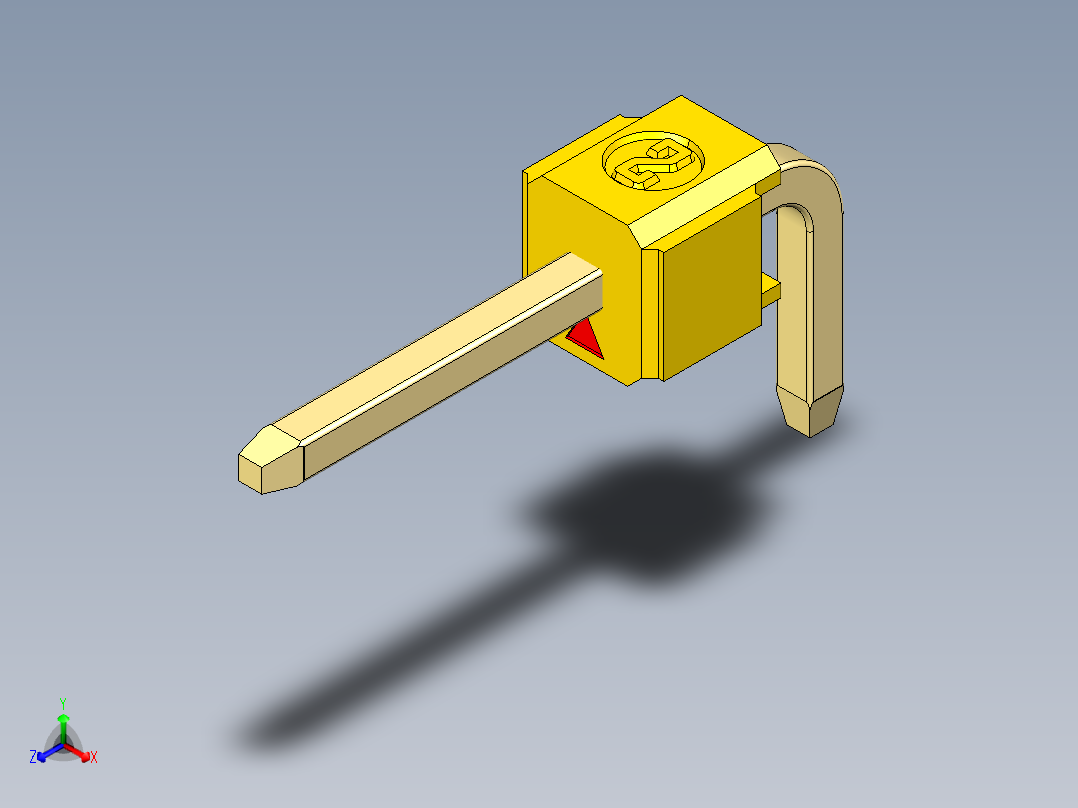 彩色公排针 100mil 2.54mm 系列-DS1022_yellow_1x01p_100mil_TypeD_rev1.0