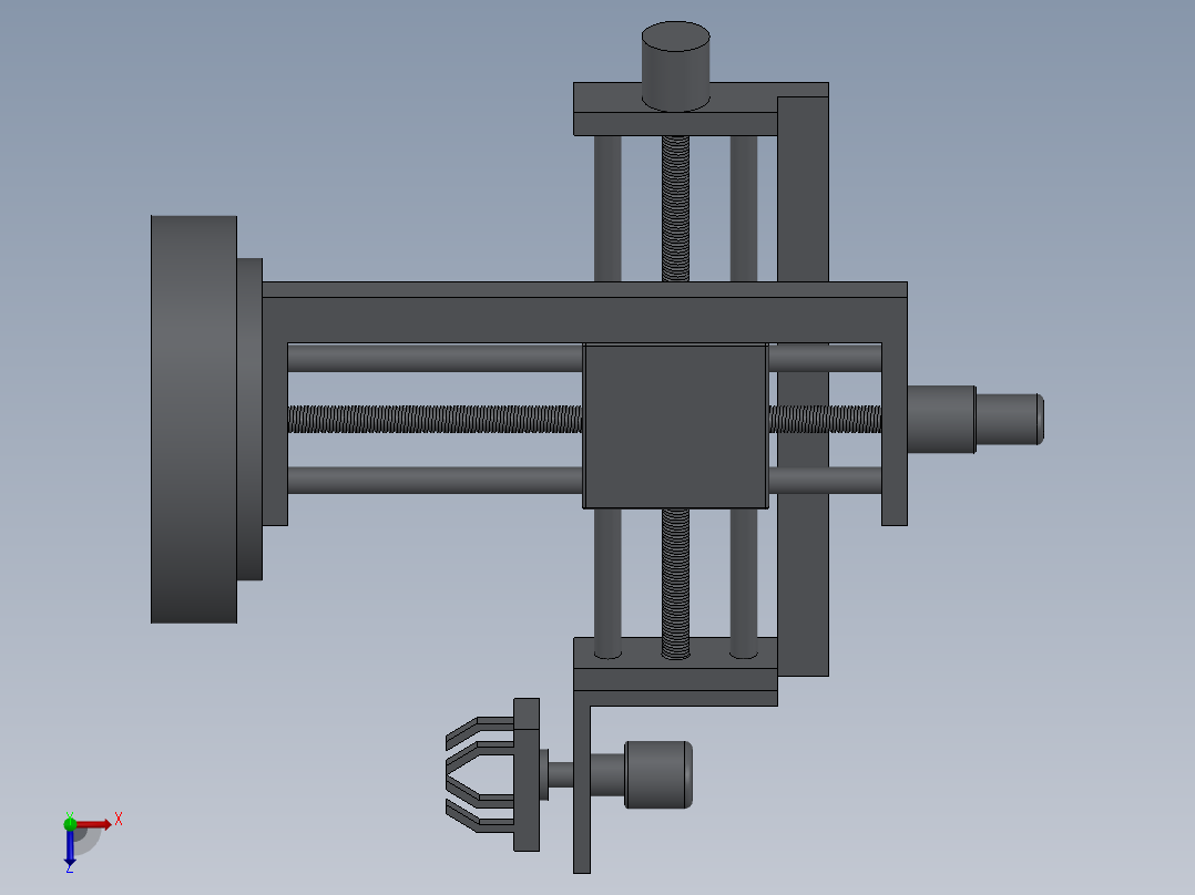 三自由度机械手SolidWorks模型952376==30俯视图