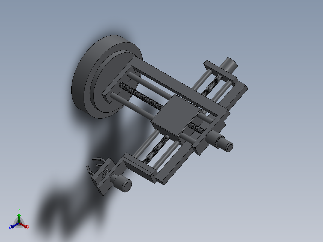 三自由度机械手SolidWorks模型952376==30正等轴测图