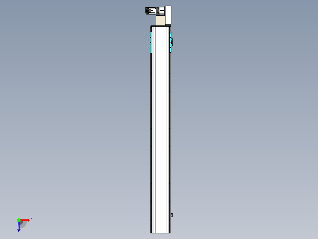 同步带滑台-半封闭B22H-L100-C-S1850-R-P75-D3-N5俯视图