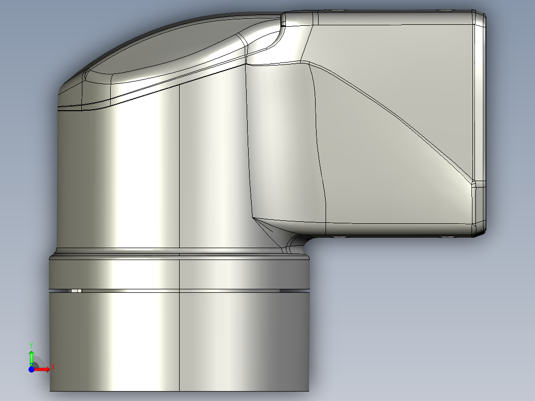 55-75-15090°箱体连接器.STEP前视图
