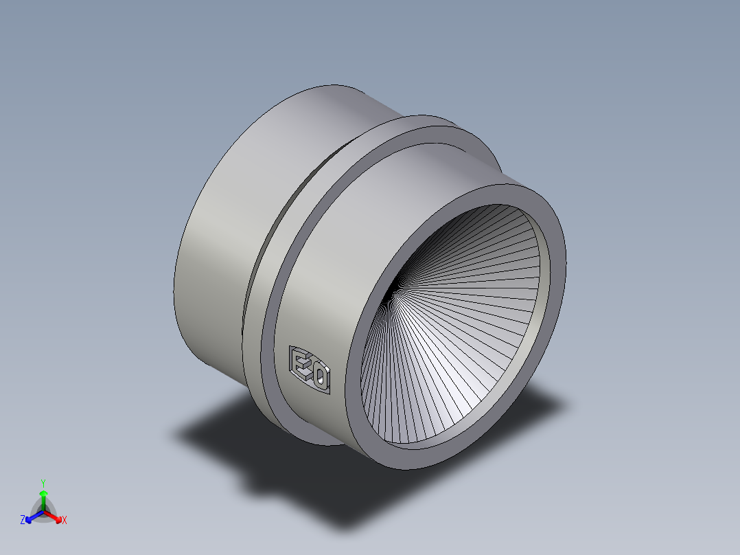 卡套式工业通用硬管接头EO_Blanking_plug_for_cones_BUZ42LCFX正等轴测图