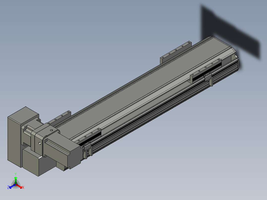 直线模组LHB17-L40-S600-LU设计图纸正等轴测图