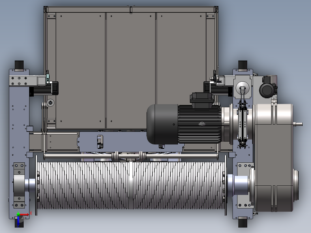 20吨吊钩桥式起重机起重小车俯视图