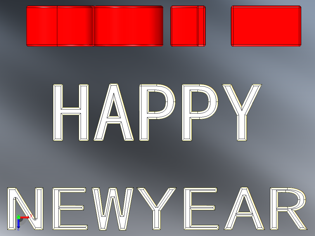 新年快乐俯视图
