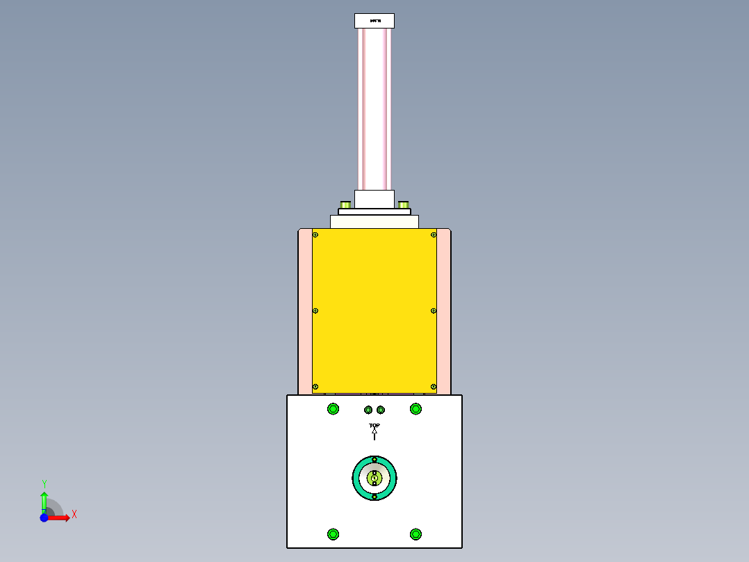180度弯管抽芯模具前视图