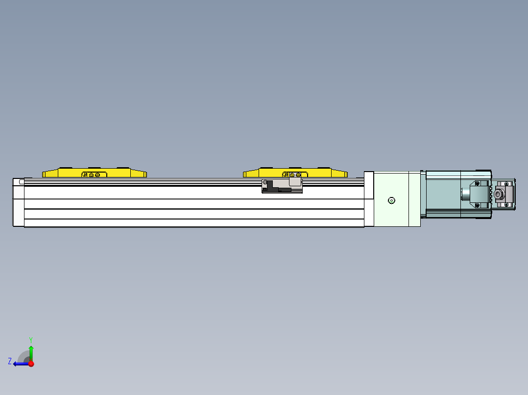 GTH内嵌丝杆全封闭GTH8S-BC-400W右视图
