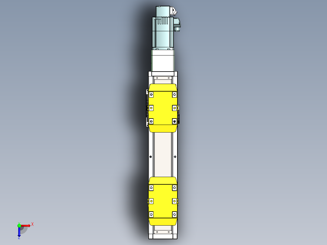 GTH内嵌丝杆全封闭GTH8S-BC-400W俯视图