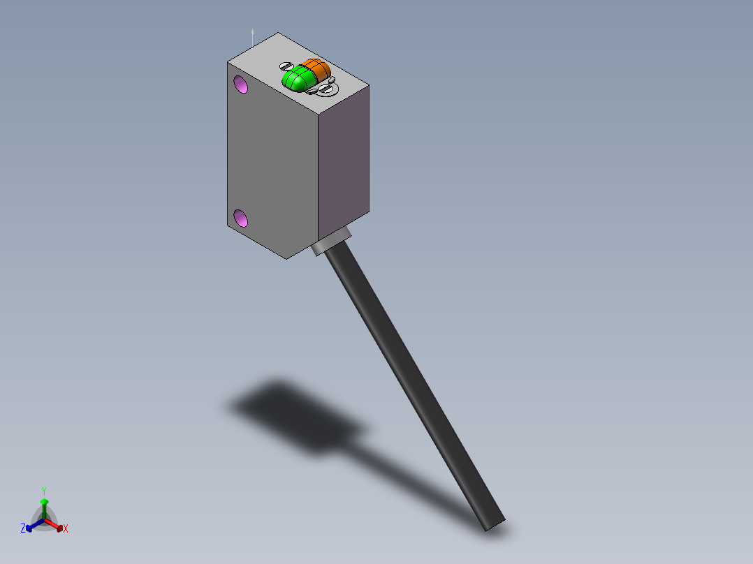 光电开关-CX-442正等轴测图