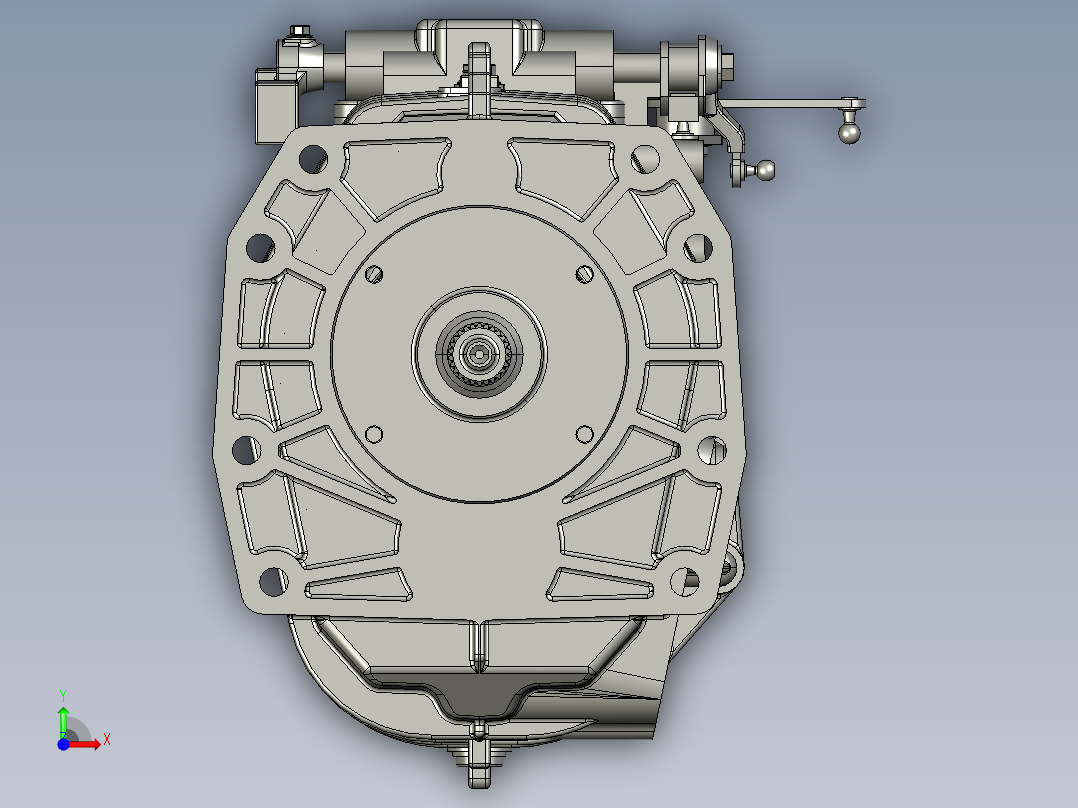 手动变速箱前视图