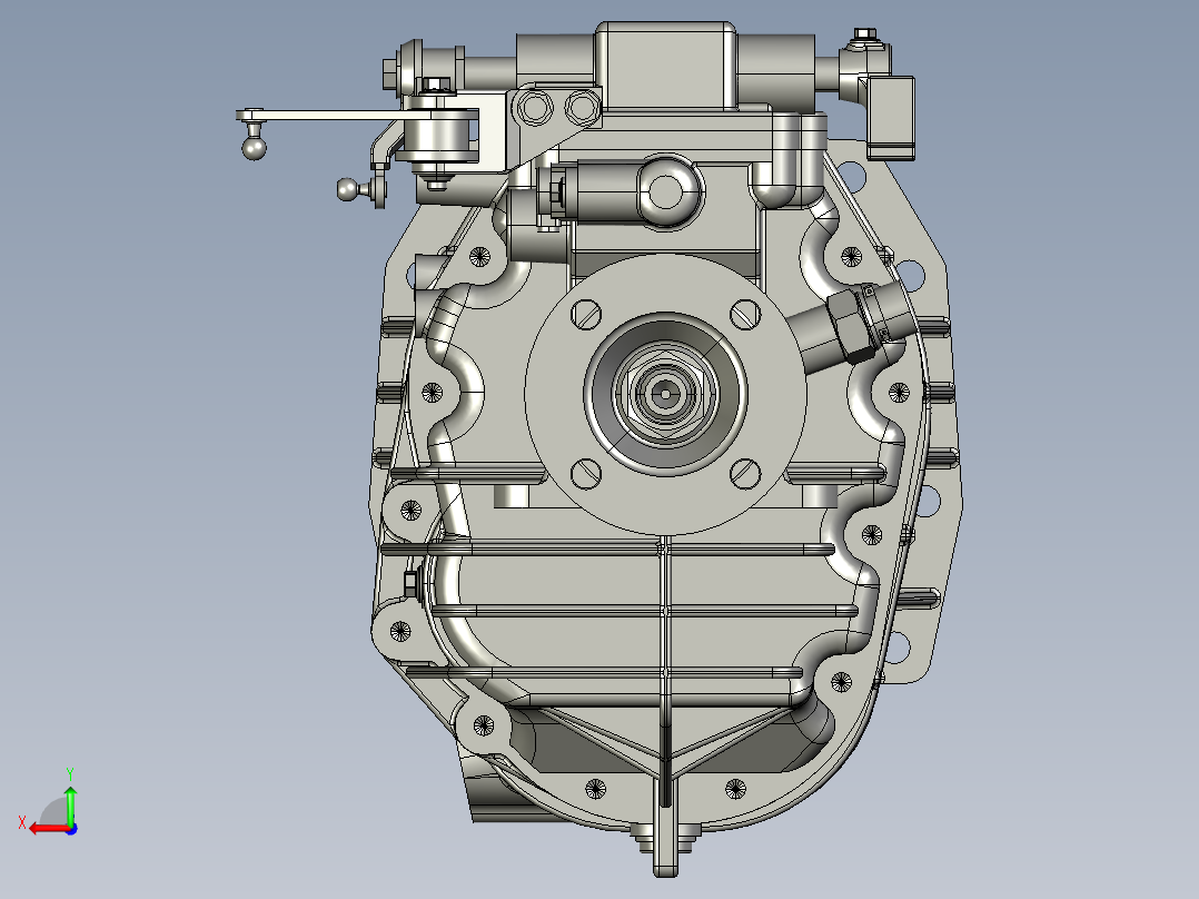 手动变速箱后视图
