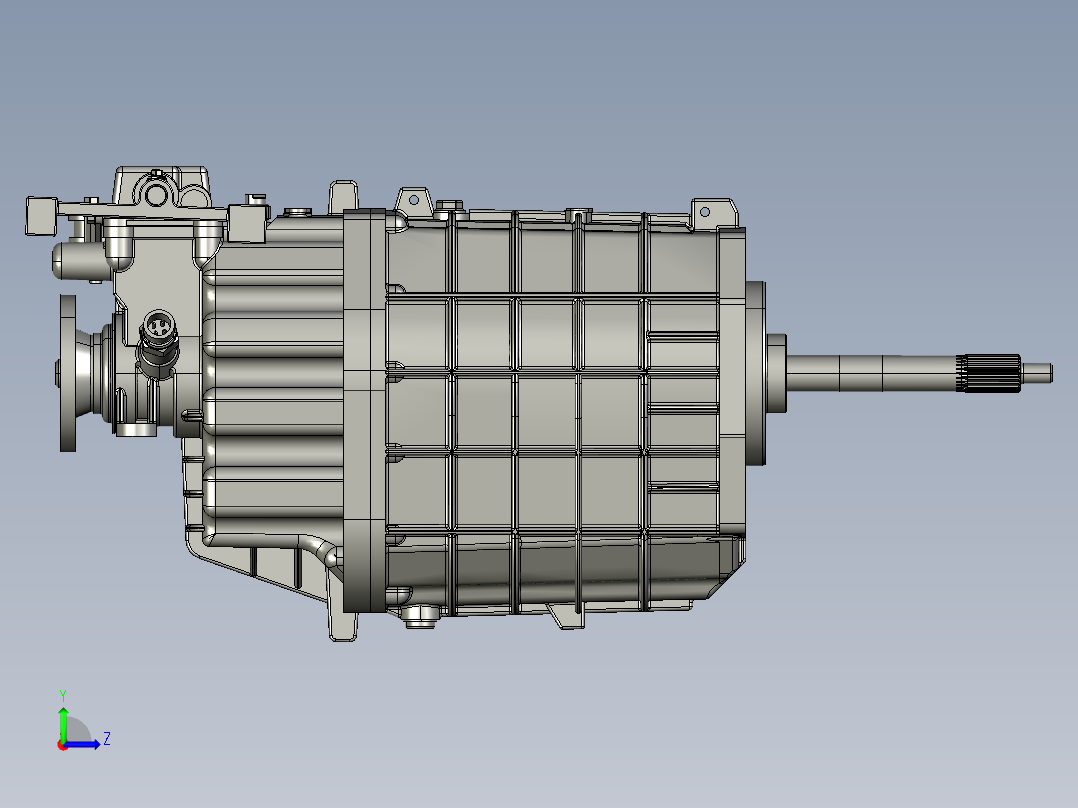 手动变速箱左视图