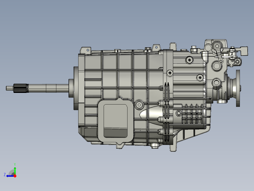 手动变速箱右视图