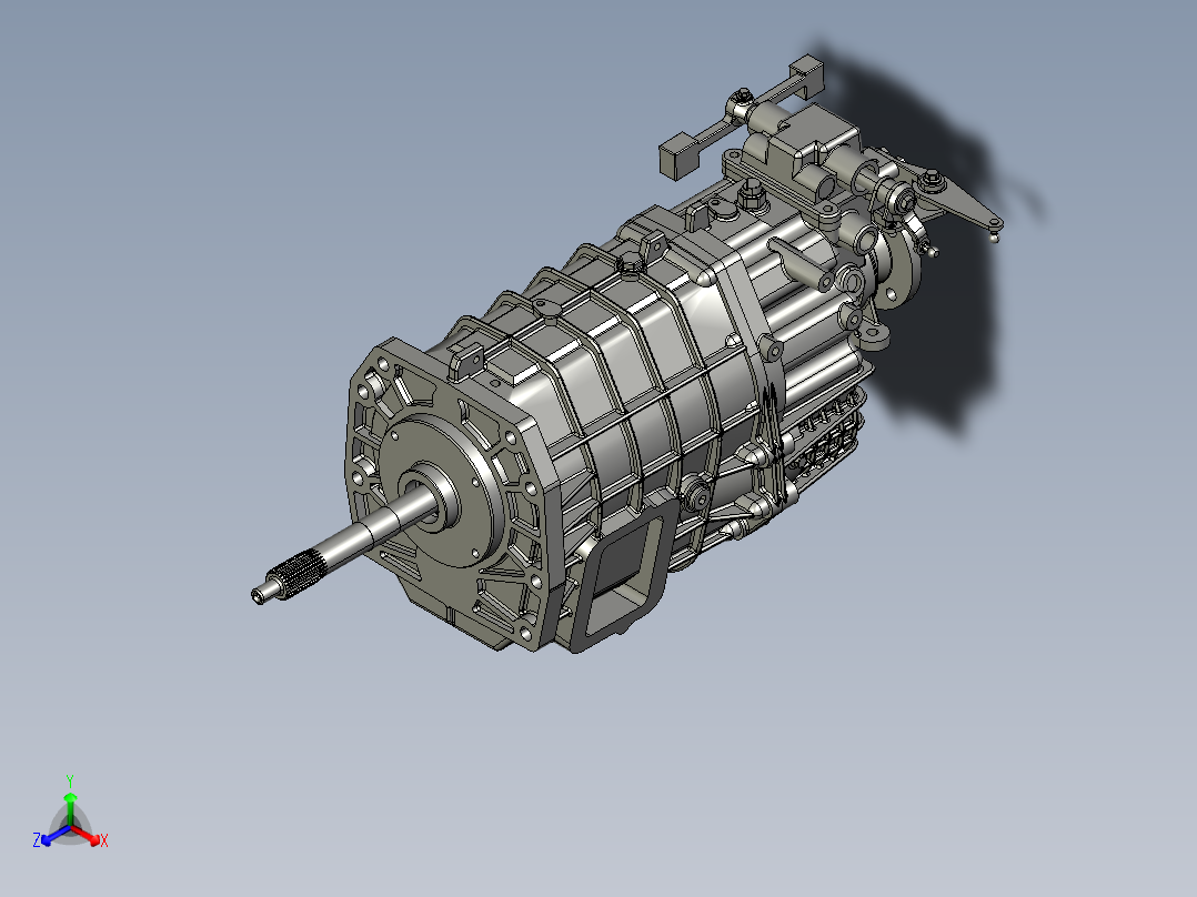 手动变速箱正等轴测图