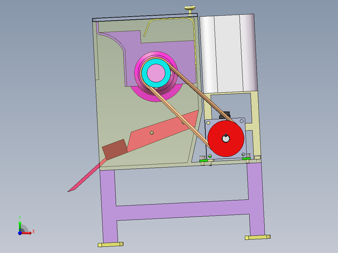 多功能切片切丝机结构设计资料含三维二维说明书前视图