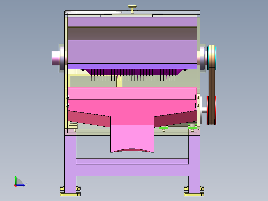 多功能切片切丝机结构设计资料含三维二维说明书左视图