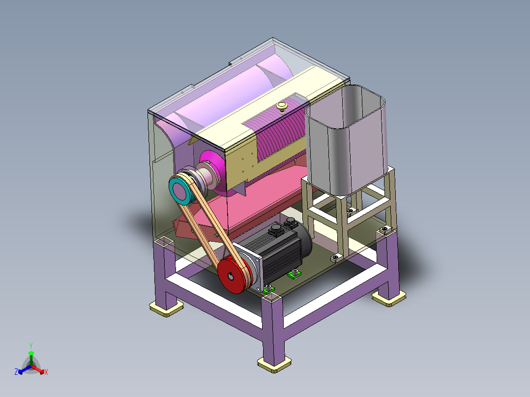 多功能切片切丝机结构设计资料含三维二维说明书正等轴测图