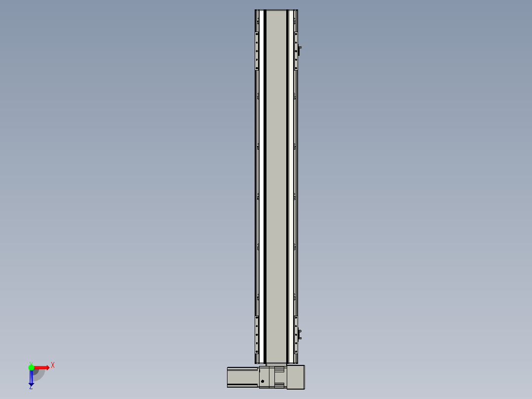 直线模组LHB17-L40-S1100-RU设计图纸俯视图