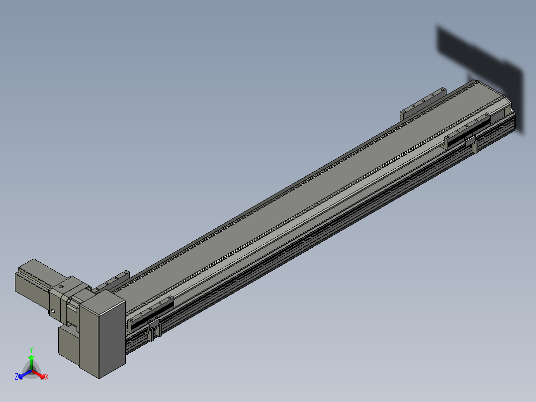 直线模组LHB17-L40-S1100-RU设计图纸正等轴测图