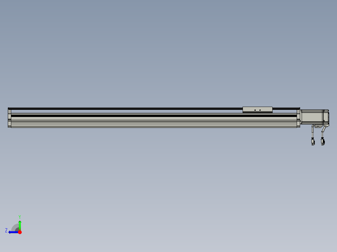 东锦丝杆传动-直线滑台模组DH120-C-S900-BC-P400W-C3右视图