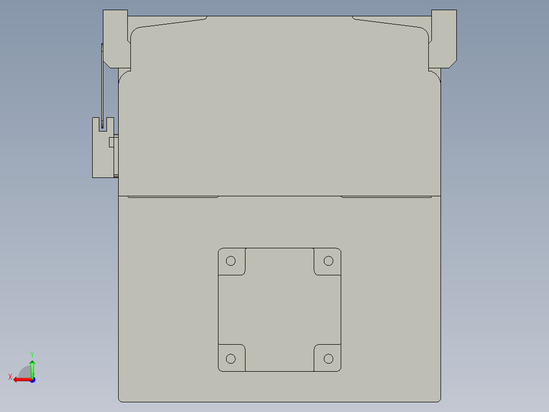 直线模组LHA21-S1550-D设计图纸后视图