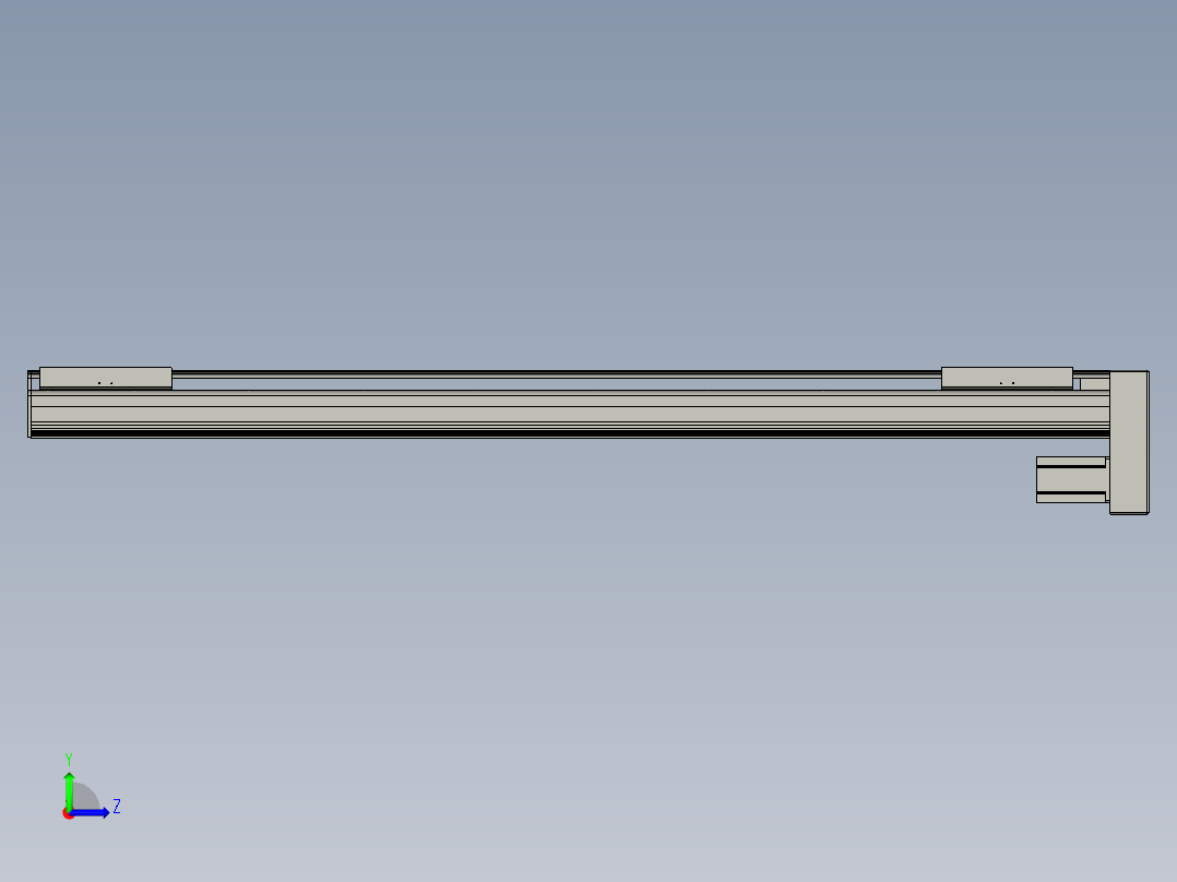 直线模组LHA21-S1550-D设计图纸左视图