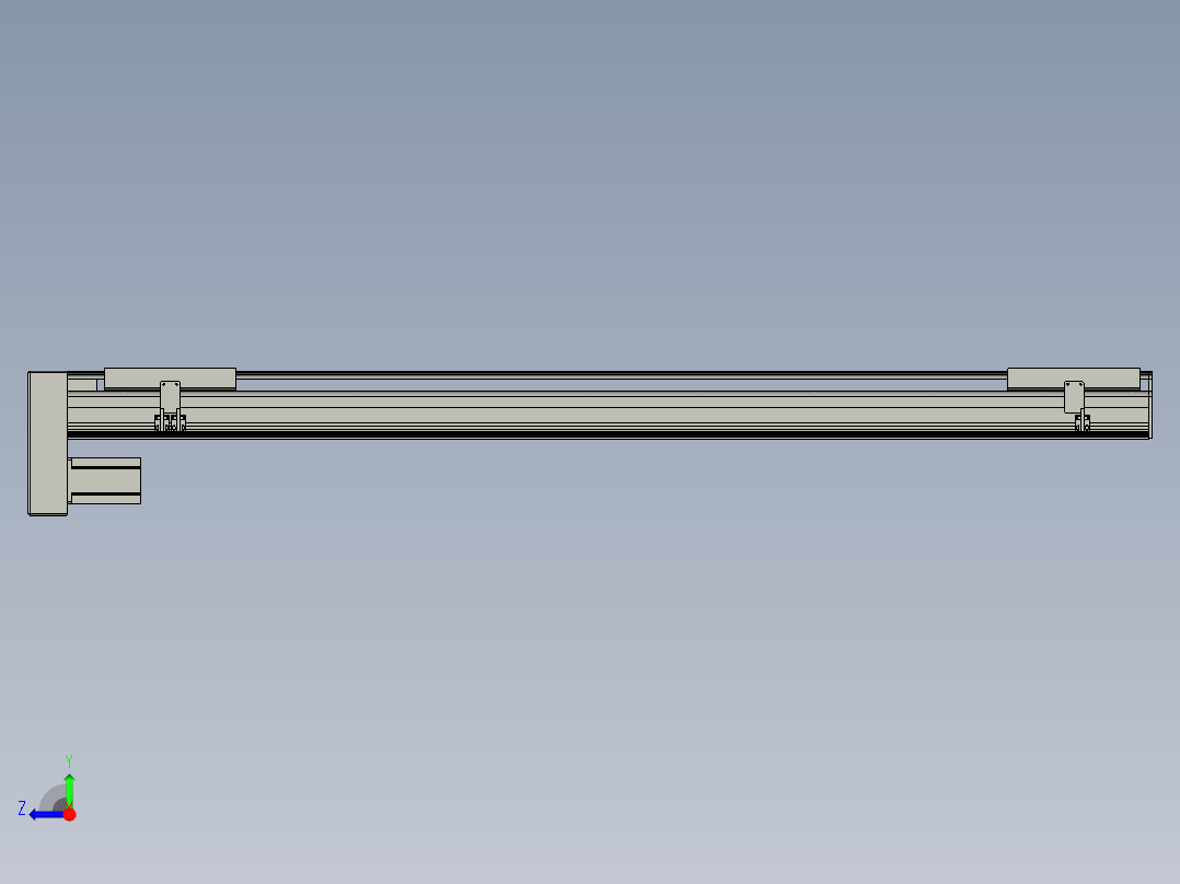 直线模组LHA21-S1550-D设计图纸右视图