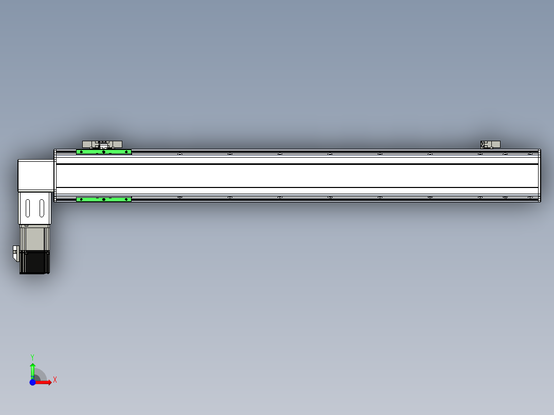 同步带滑台-半封闭B10-L90-S750-L-P40-D3前视图