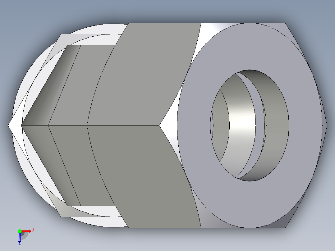 卡套式工业通用硬管接头EO_Adjustable_locknut_45_deg_elbow_VEE25ZSRCF俯视图