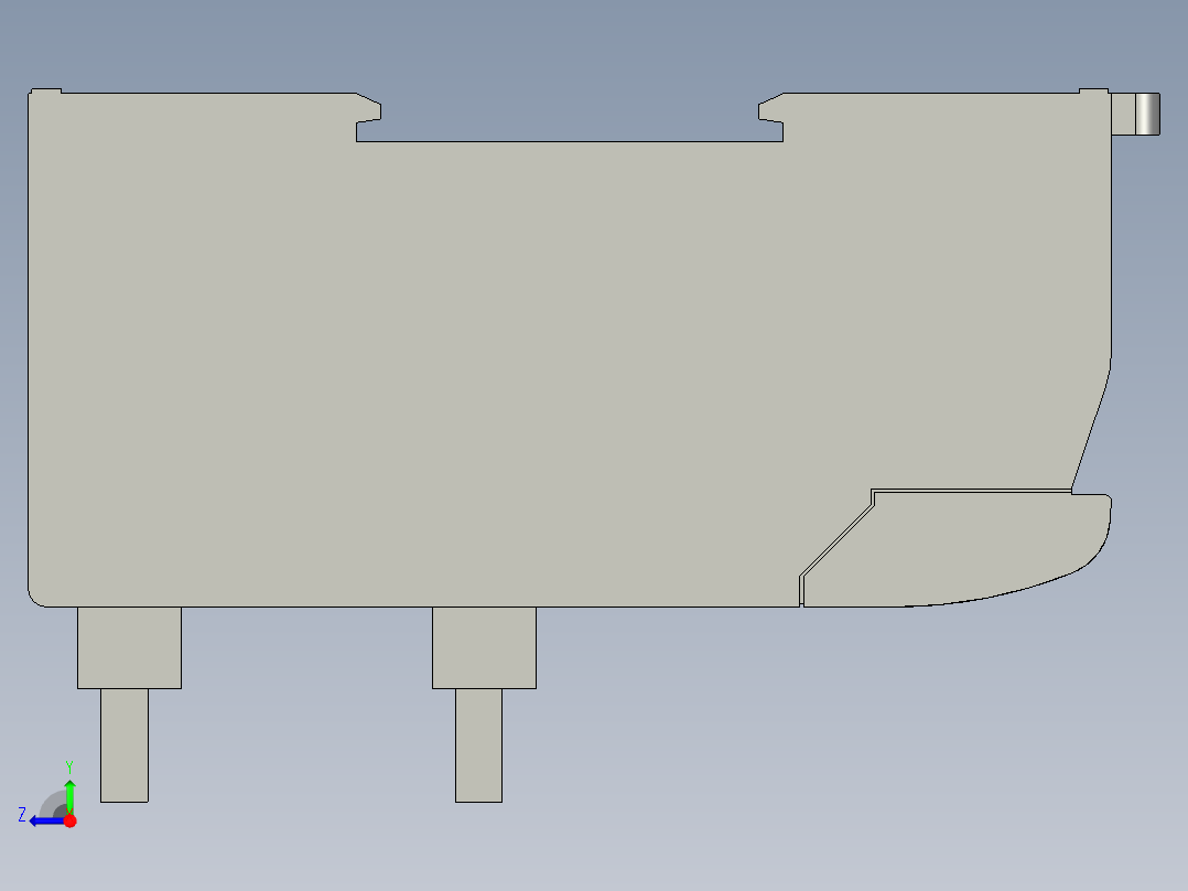 基恩士KV-HTC_kc图纸模型右视图