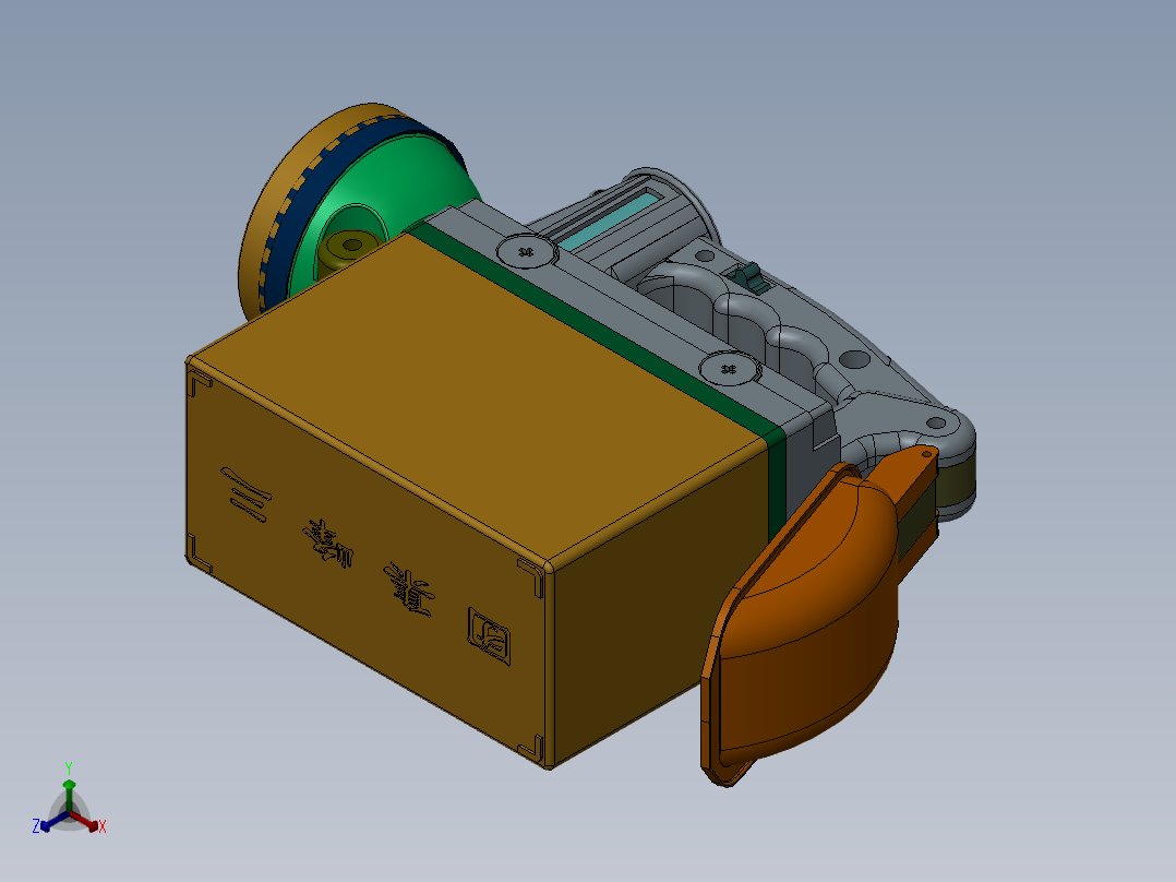 电瓶灯正等轴测图