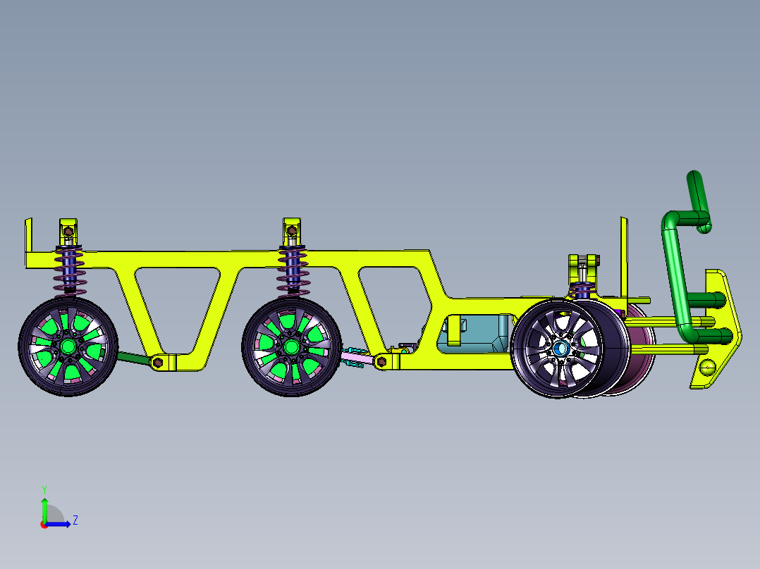 国产6轮驱动型越野车左视图