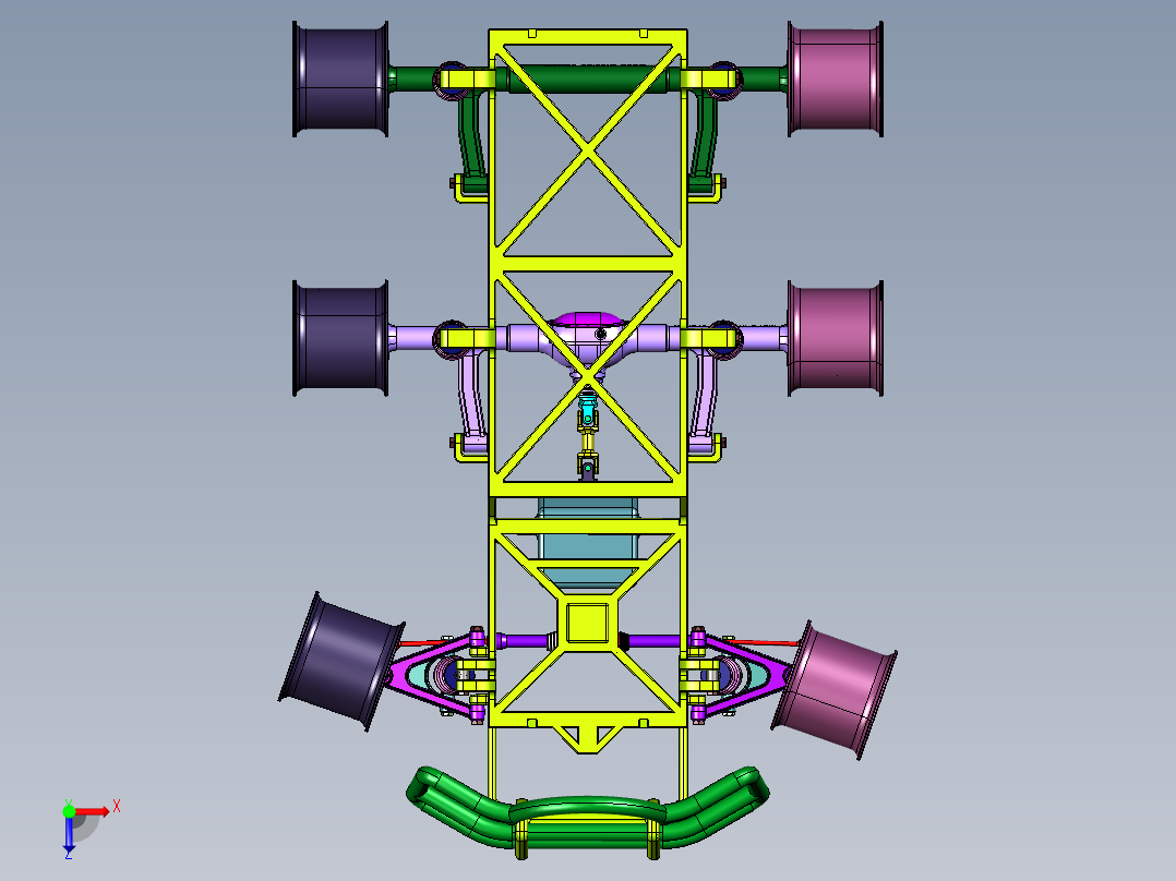 国产6轮驱动型越野车俯视图