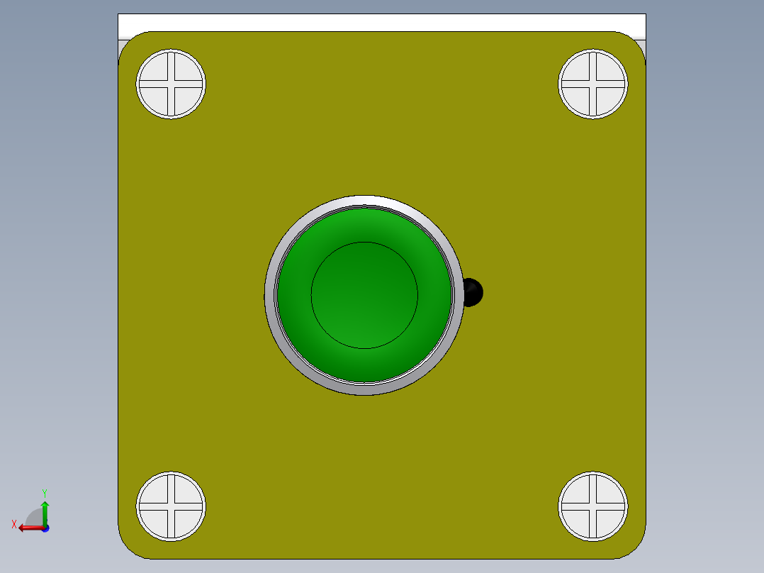 单按钮按钮盒组件（天逸）后视图