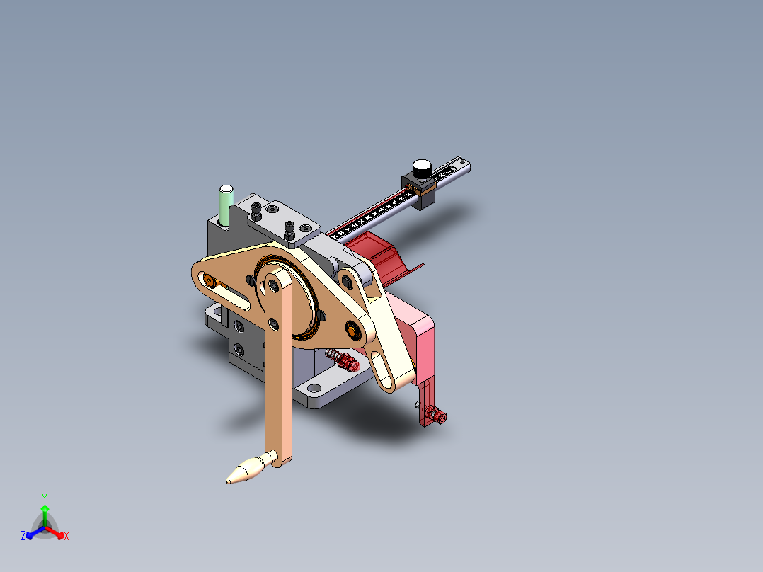 辐条切割穿线机正等轴测图