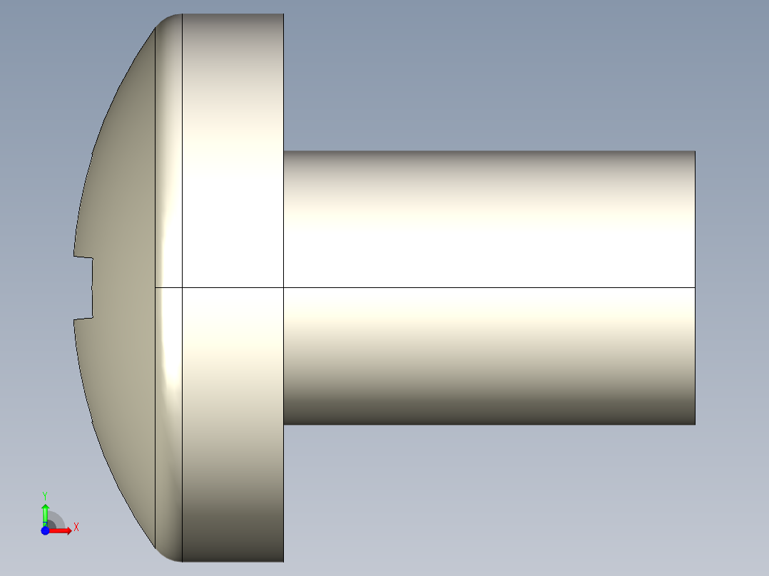螺丝 M4 十字盘头-M4x6 Screw head.STEP前视图