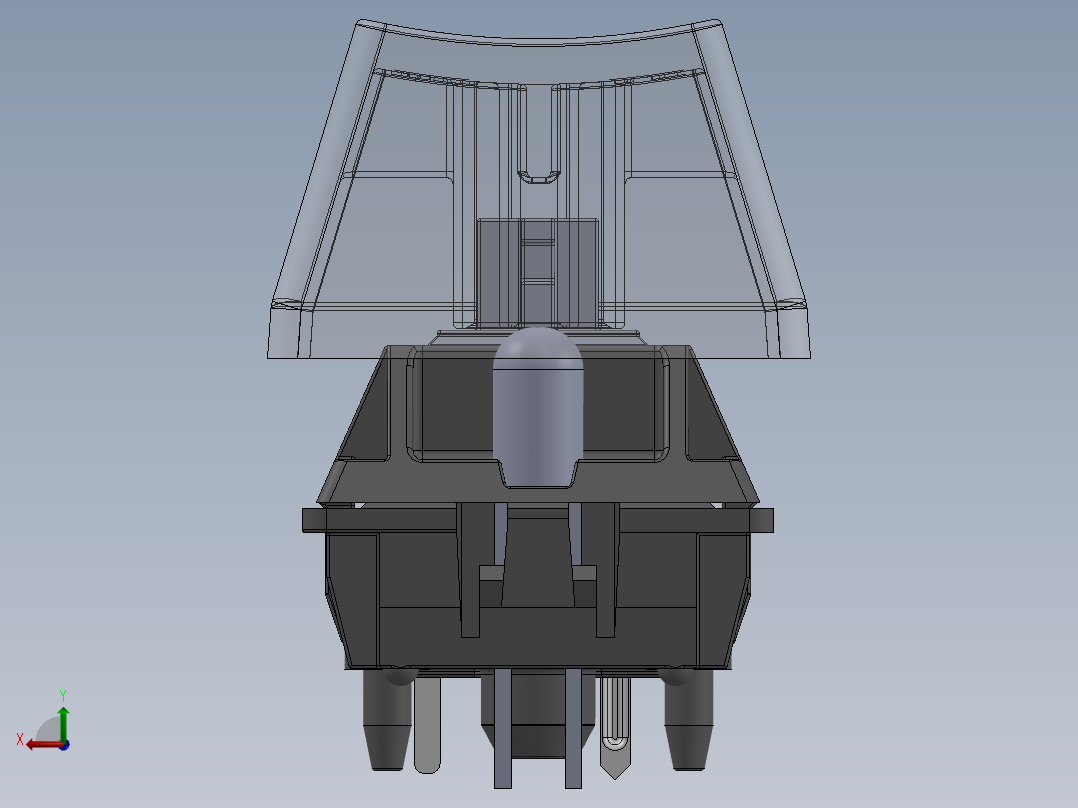 机械键盘后视图