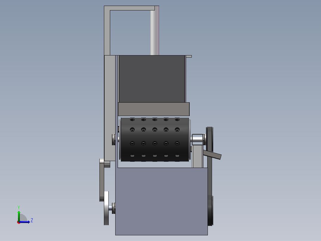 鲜枣去核机的设计【红枣去核机】论文+CAD图纸 +SW三维图+step、x_t三维通用格式+开题报告+任务书……大枣红枣冬枣鲜枣去核机左视图