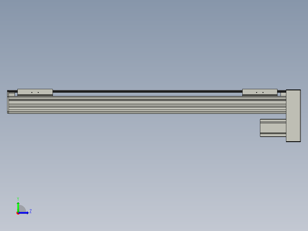 直线模组WG-LHA12-S750-D设计图纸左视图