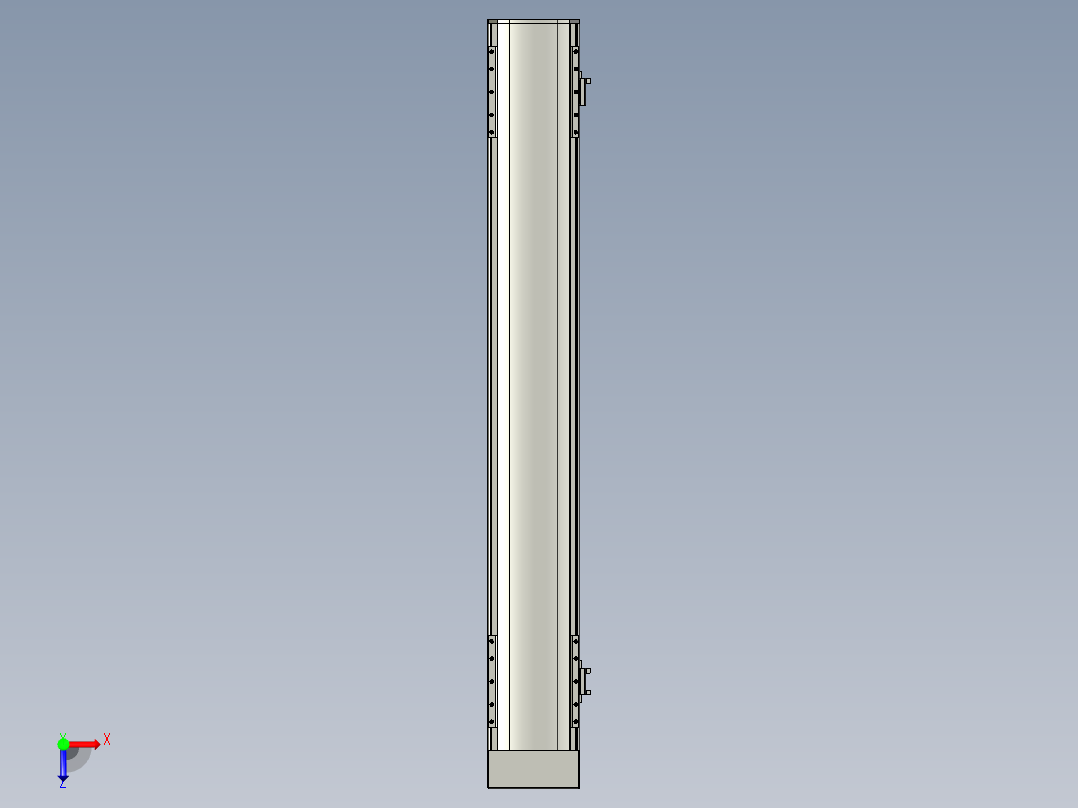 直线模组WG-LHA12-S750-D设计图纸俯视图
