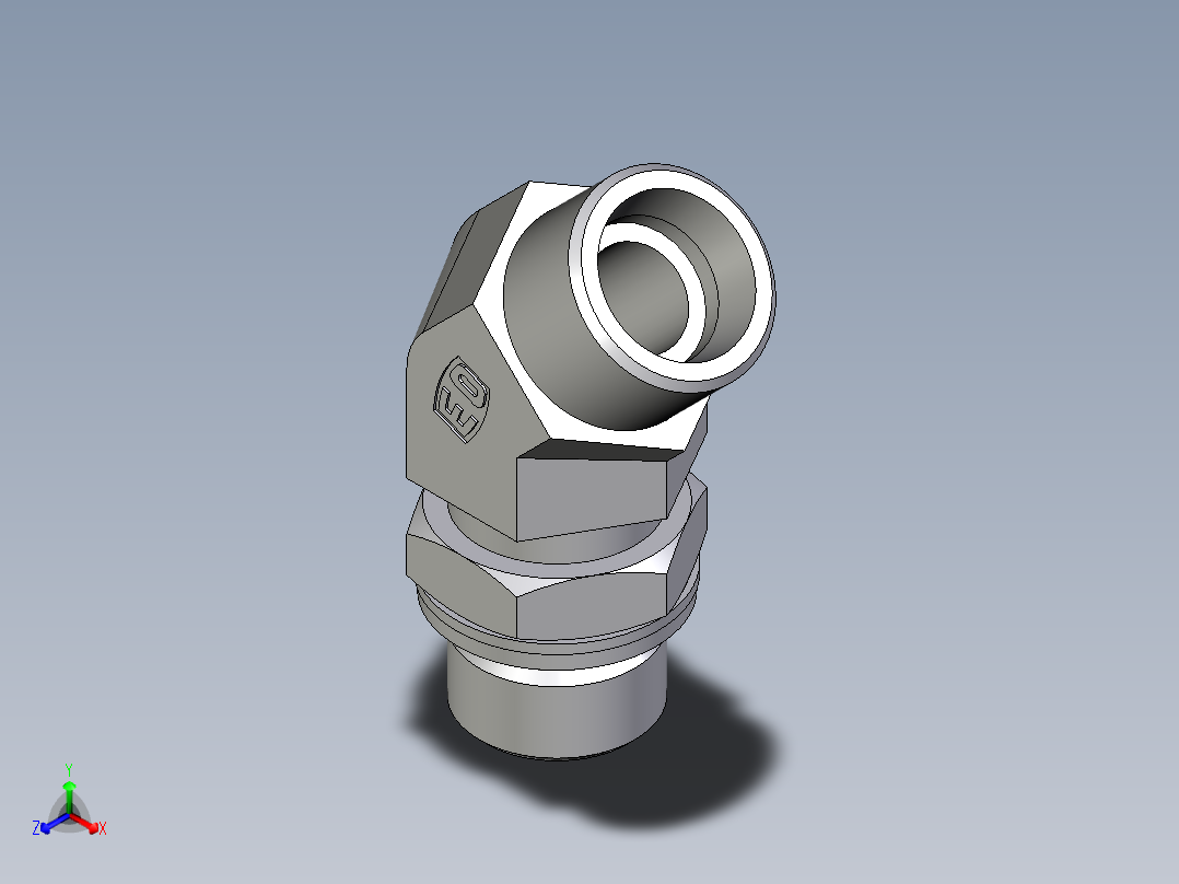 卡套式工业通用硬管接头EO_Adjustable_locknut_45_deg_elbow_VEE16SMOMDCF