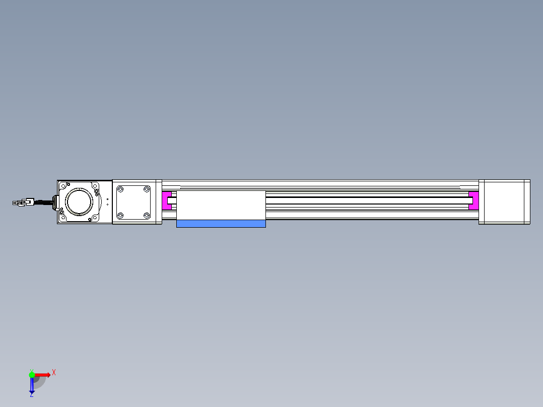 威洛博LB.GB同步带传动--欧规系列GB8-L96-S400-BL-P75俯视图