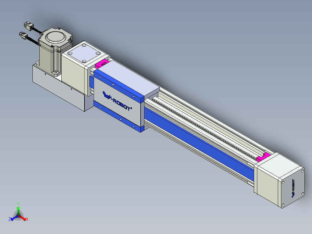 威洛博LB.GB同步带传动--欧规系列GB8-L96-S400-BL-P75正等轴测图