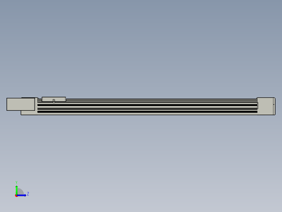 威洛博直线电机模组EB10-L224-S1400-BL-ZP75-MS3-5K左视图