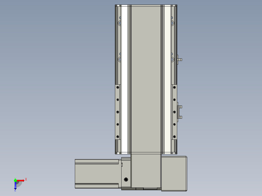 直线模组LHB17-L40-S100-RD设计图纸俯视图
